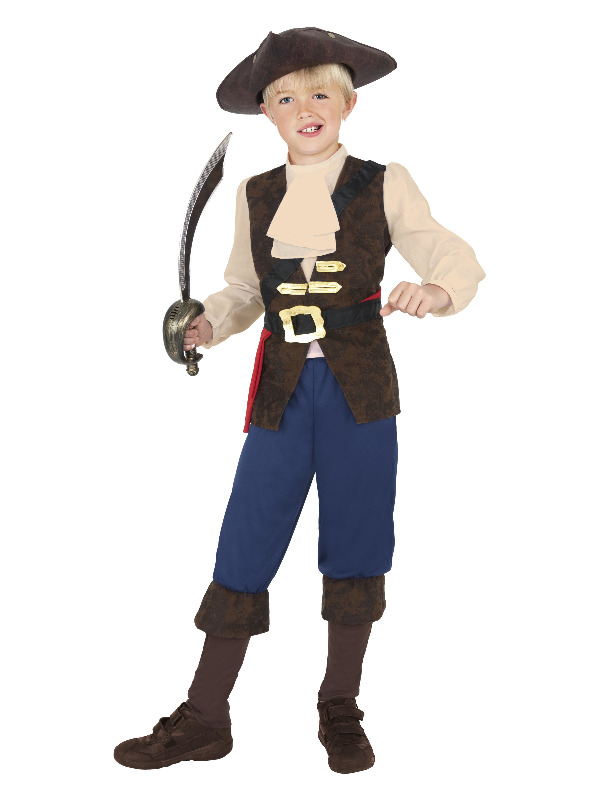 Pirate Jack Boy Costume, Brown