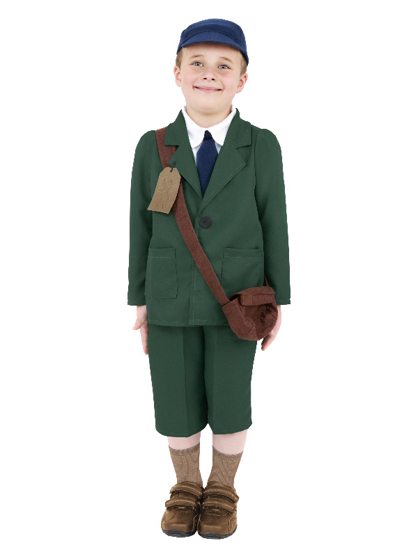 World War II Evacuee Boy Costume, Green