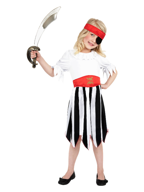Pirate Girl Costume, Black & White