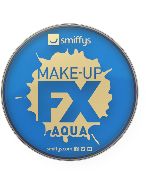 Smiffys Make-Up FX, Royal Blue, Aqua Face and Body Paint, 16ml, Water Based