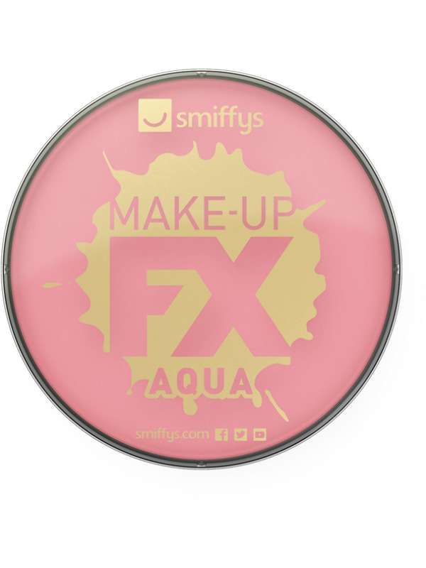 Smiffys Make-Up FX, Pink, Aqua Face and Body Paint, 16ml, Water Based