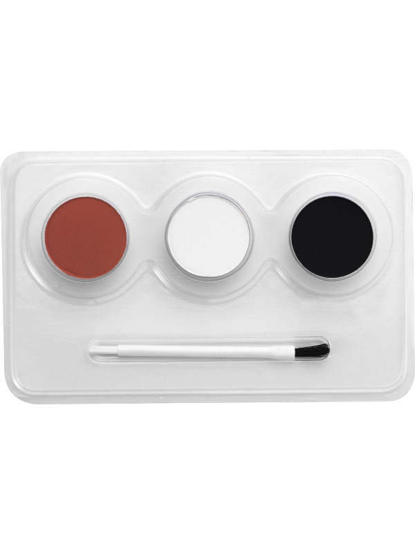 Smiffys Make Up FX, Aqua, Pirate Kit, 3 Assorted, 3 Colours, Brush, Step by Step Guide