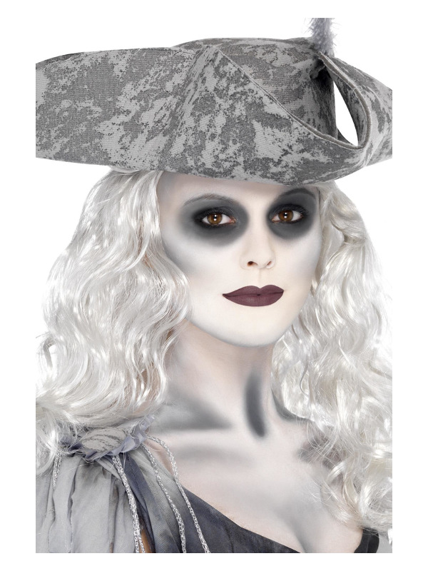 Smiffys Make-Up FX, Ghost Ship Kit, Grease, Black & White, 6 Colour Palette, Cream & Crayon & Applicators