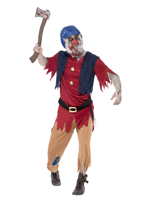 Zombie Dwarf Costume, Red