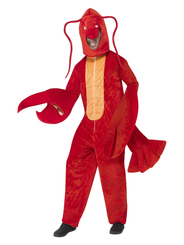 Lobster Costume, Red, with All in One & Hood