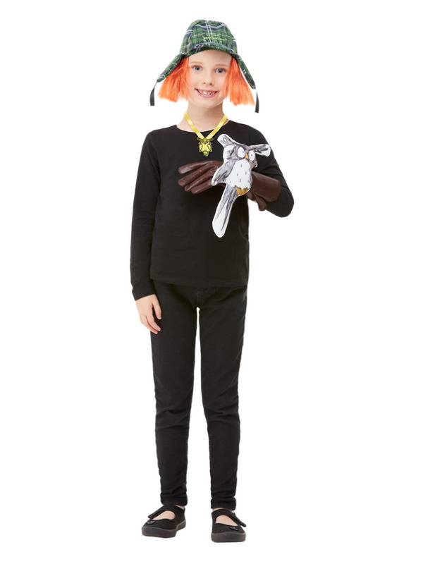 David Walliams Awful Auntie Kit, Green, with Owl Accessory, Glove, Necklace & Hat with Wig