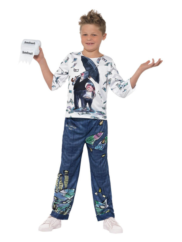 David Walliams Deluxe Billionaire Boy Costume, Blu