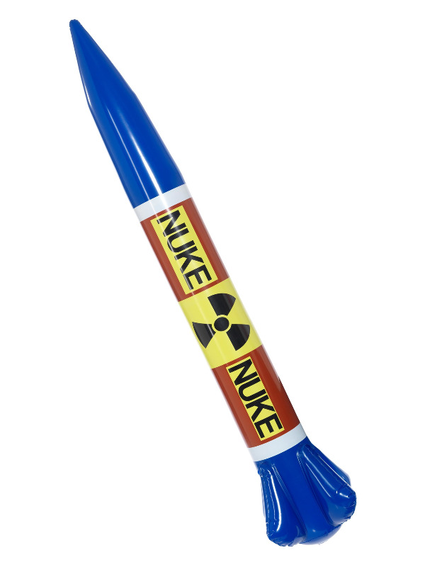 Inflatable Nuclear Missile, Multi-Coloured, 87x13cm/34x5in