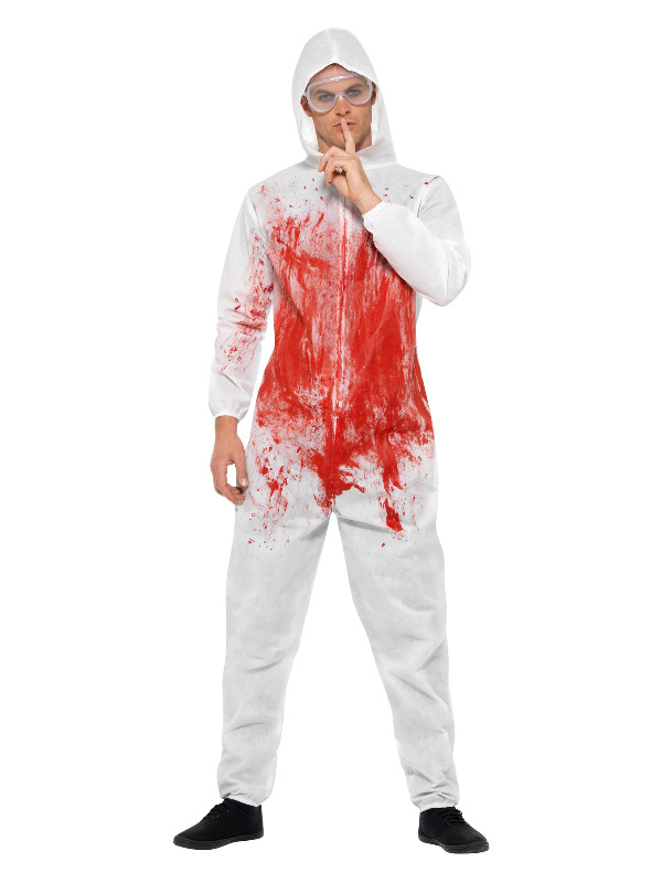 Bloody Forensic Overall Costume, Red