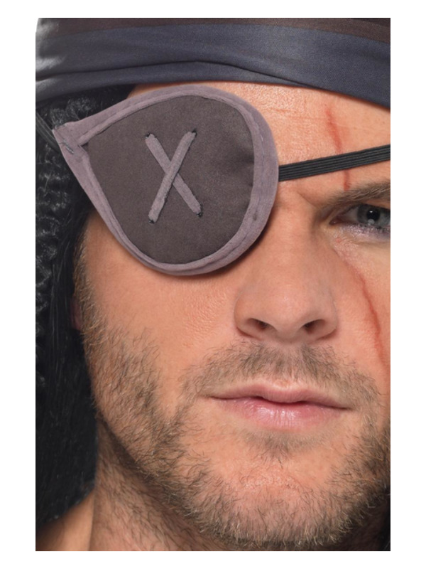 Pirate Eyepatch, Grey, with Trim