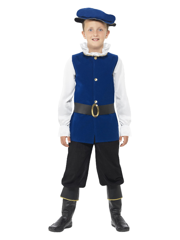 Tudor Boy Costume, Royal Blue