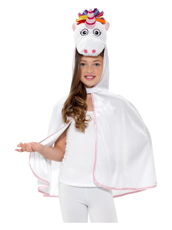 Unicorn Cape, White & Pink