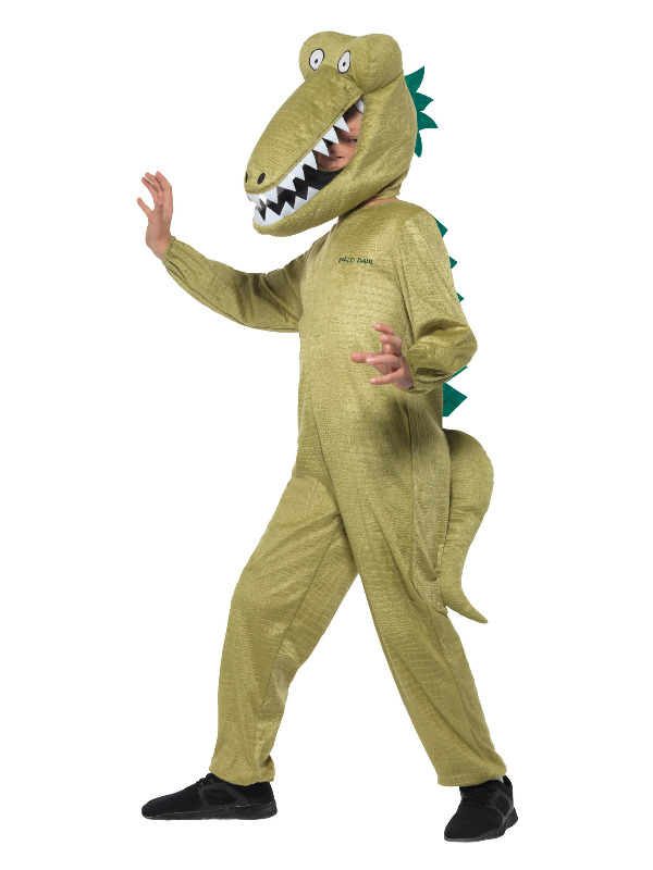 Roald Dahl Deluxe Enormous Crocodile Costume, Gree