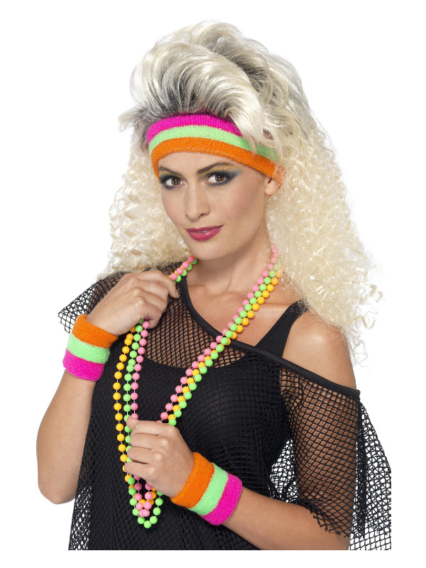 Sweatbands, Neon, with 1 Headband & 2 Wristbands