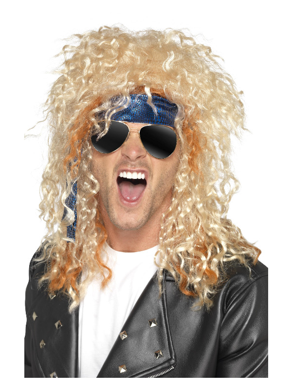 Heavy Metal Rocker Kit, Blonde, with Wig, Glasses & Bandana
