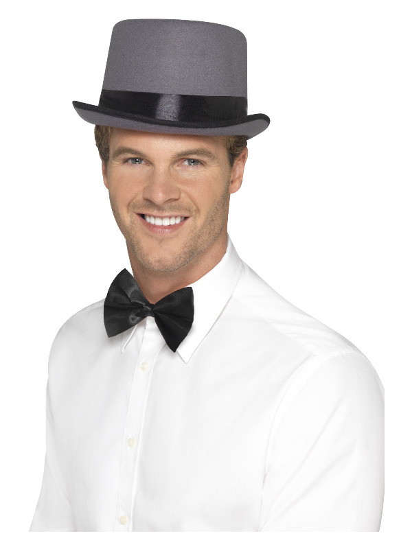 Top Hat, Grey, with Elastic Inner Rim