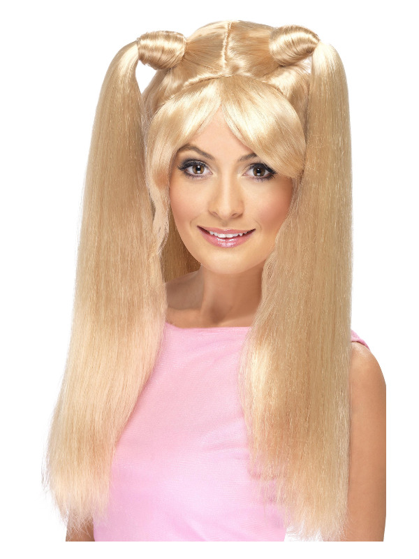 Baby Power Wig, Blonde, with Pony Tails