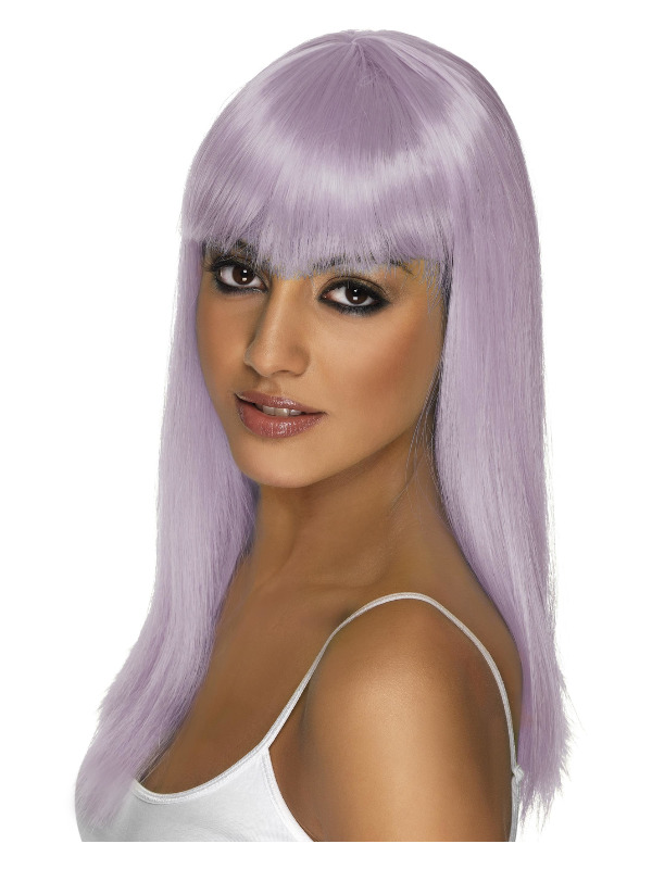 Glamourama Wig, Lilac, Long, Straight with Fringe