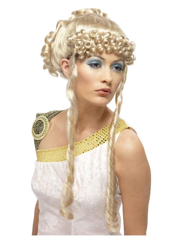 Greek Goddess Wig, Blonde, with Curls and Ringlets