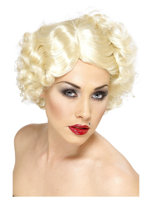 Hollywood Icon Wig, Blonde, with Short Curls