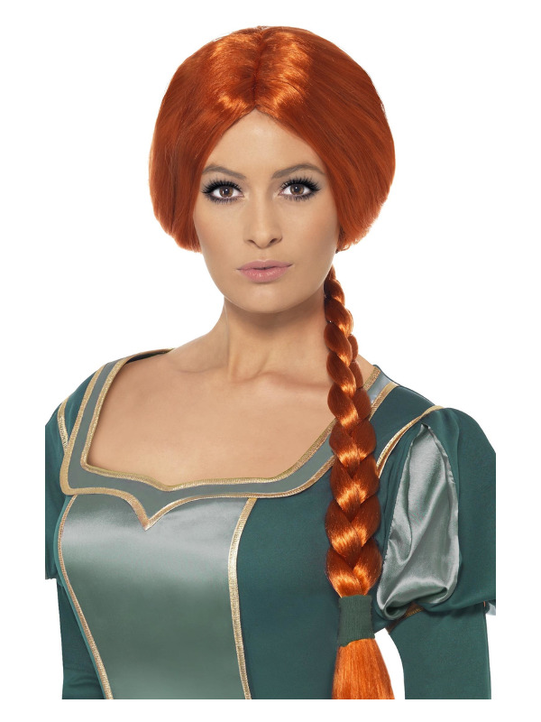 Shrek Princess Fiona Wig, Auburn, Plaited