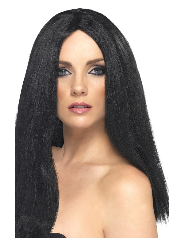 Star Style Wig, Black, 44cm / 17in Long, Straight