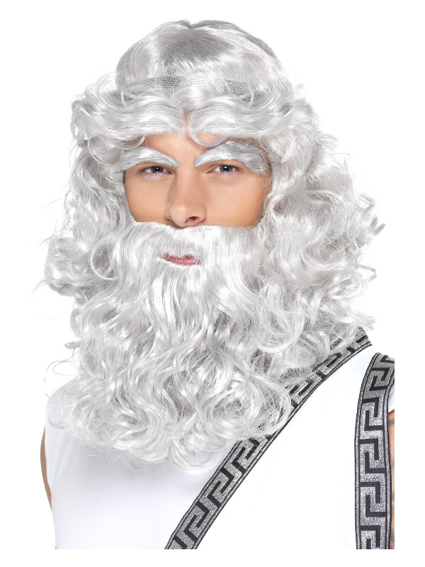 Zeus Kit, Grey, with Wig, Beard & Eyebrows