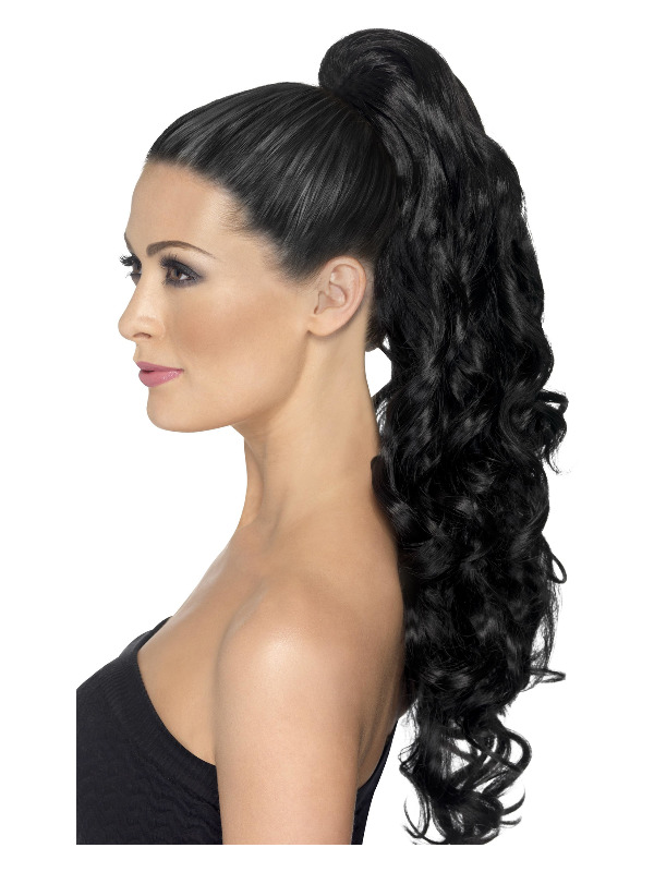 Divinity Hair Extension, Black, Curly, on Clip