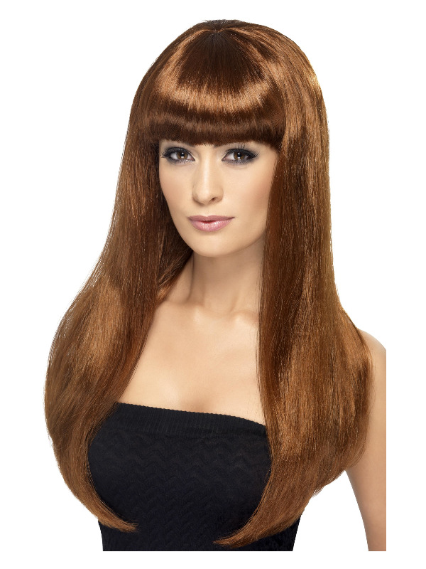 Babelicious Wig, Auburn, Long, Straight with Fringe