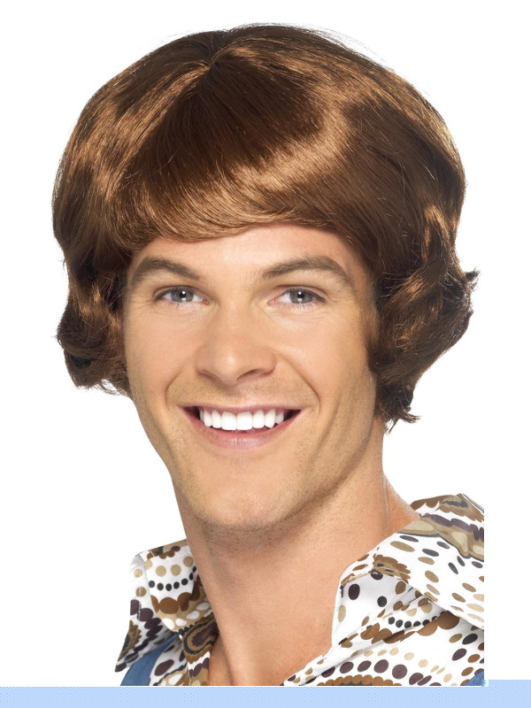 Disco Mullet Wig, Light Brown