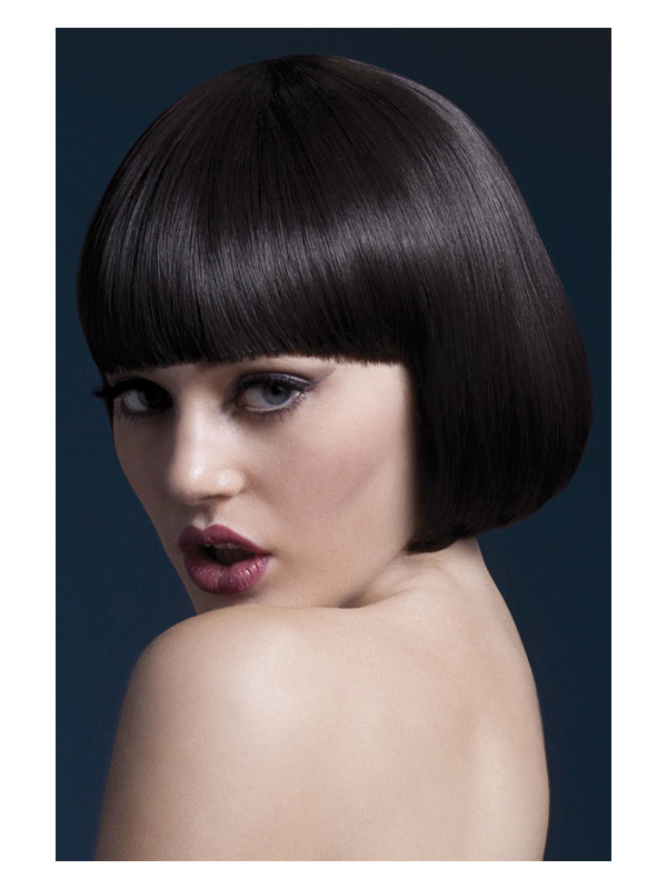 Fever Mia Wig, Brown, Short Bob with Fringe, 25cm / 10in