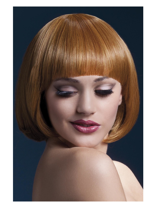 Fever Mia Wig, Auburn, Short Bob with Fringe, 25cm / 10in