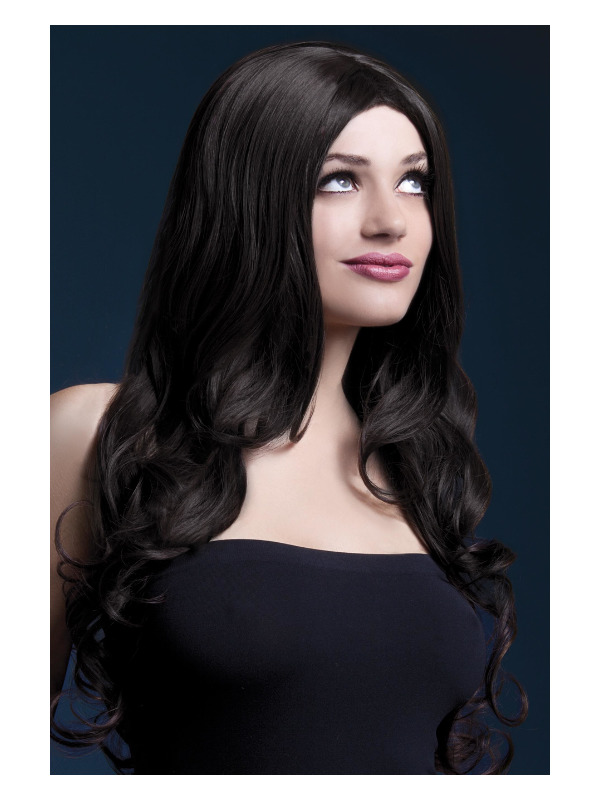 Fever Rhianne Wig, Brown, Long Soft Curl with Centre Parting, 26inch/66cm