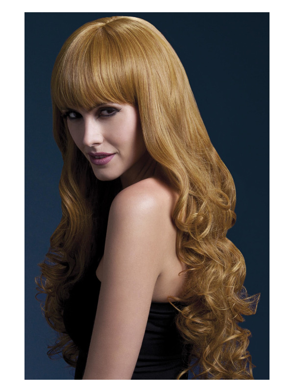 Fever Isabelle Wig, Auburn, Long Soft Curl with Fringe, 66cm / 26in