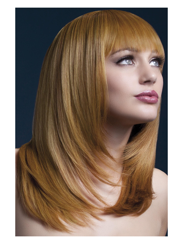Fever Tanja Wig, Auburn, Feathered Cut with Fringe, 48cm / 19in