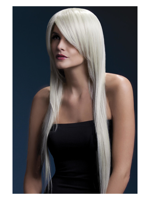 Fever Amber Wig, Blonde, Long Straight with Feathered Fringe, 71cm / 28in