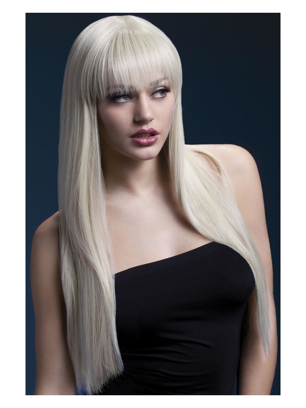 Fever Jessica Wig, Blonde, Long Straight with Fringe, 26inch/66cm