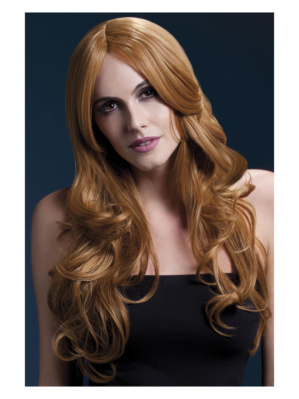 Fever Khloe Wig, Auburn, Long Wave with Centre Parting, 66cm / 26in