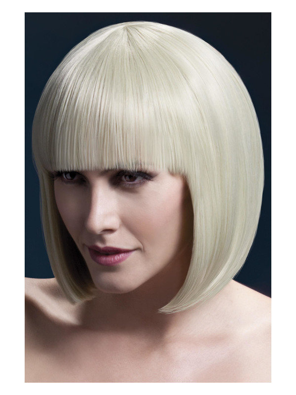 Fever Elise Wig, Blonde, Sleek Bob with Fringe, 33cm / 13in