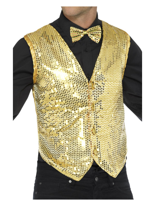 Sequin Waistcoat, Gold