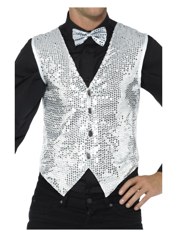 Sequin Waistcoat, Silver