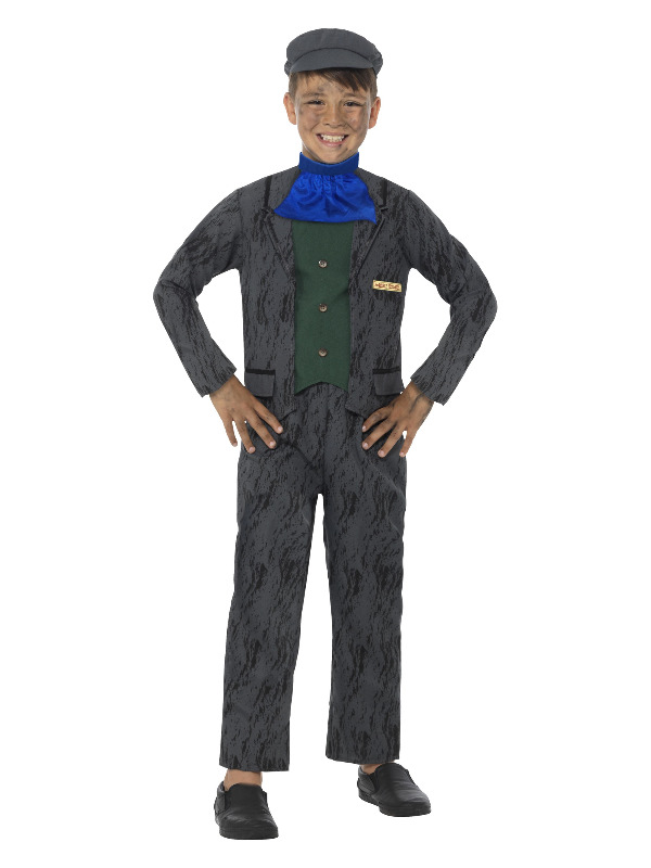 Horrible Histories Miner Costume, Grey