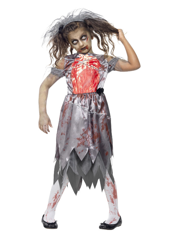 Zombie Bride Costume, Grey