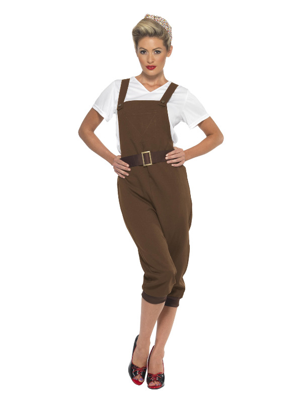 WW2 Land Girl Costume, Brown