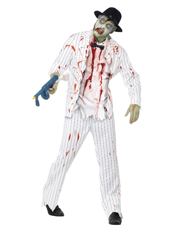 Zombie Gangster Costume, White