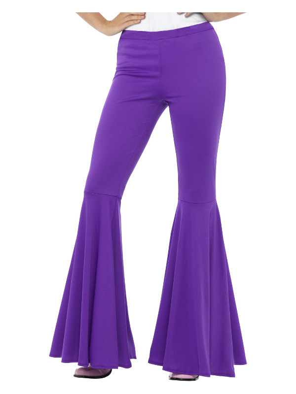 Flared Trousers, Ladies, Purple