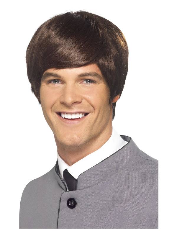 60s Male Mod Wig, Brown, Short