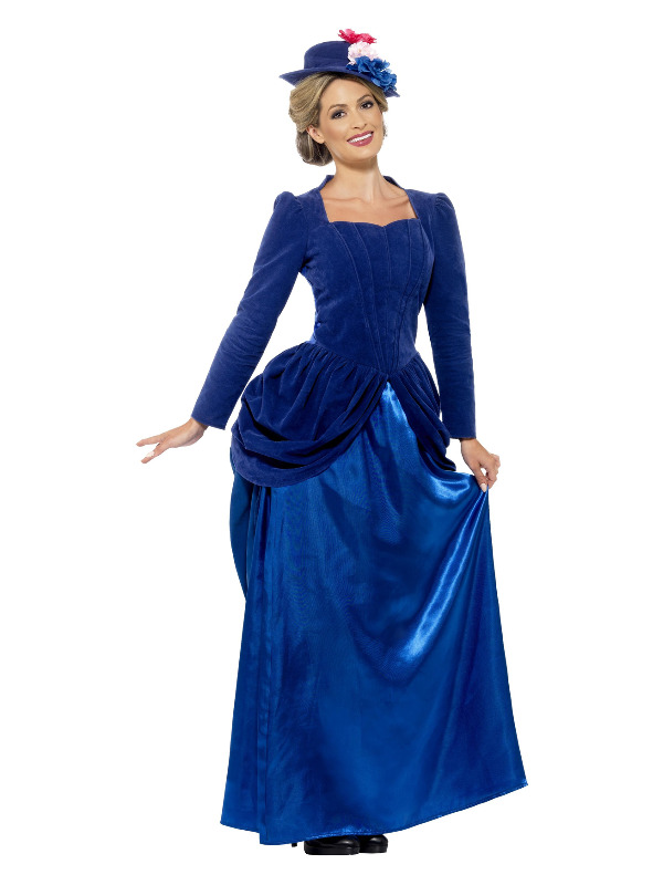 Deluxe Victorian Vixen Costume, Blue