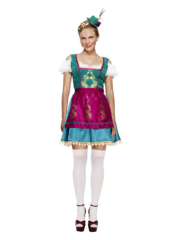 Fever Deluxe Dirndl Costume, Blue