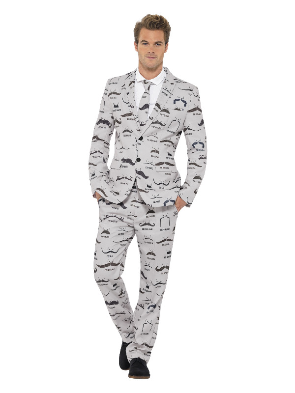 Moustache Suit, Grey